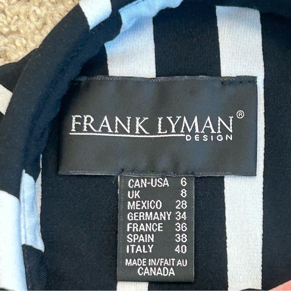 FRANK Lyman design red orange multicoloured zebra sleeveless zipper blouse Sz 6 - Picture 7 of 10